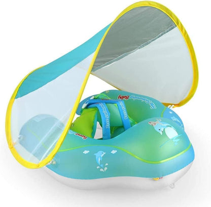 Swimming seat ring for kids , Baby floating with sunshade protection , UV protection for kids 0 - 3 yrs old , baby accessories